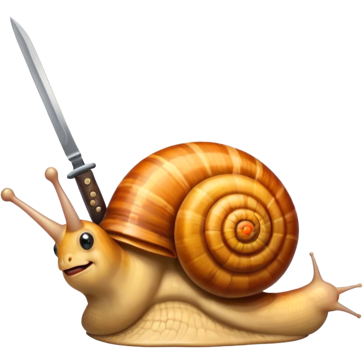 улитка с ножом emoji