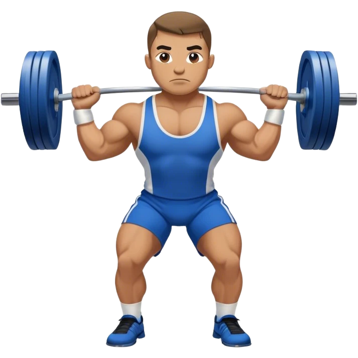 powerlifter with blue shorts perfoming deadlift emoji