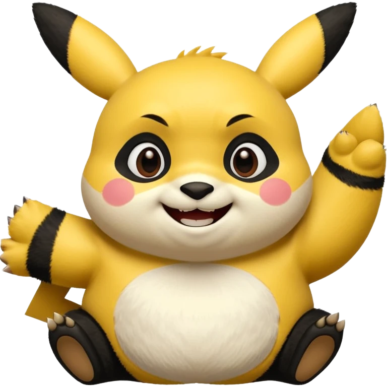 Pickachu and Kung fu panda po emoji