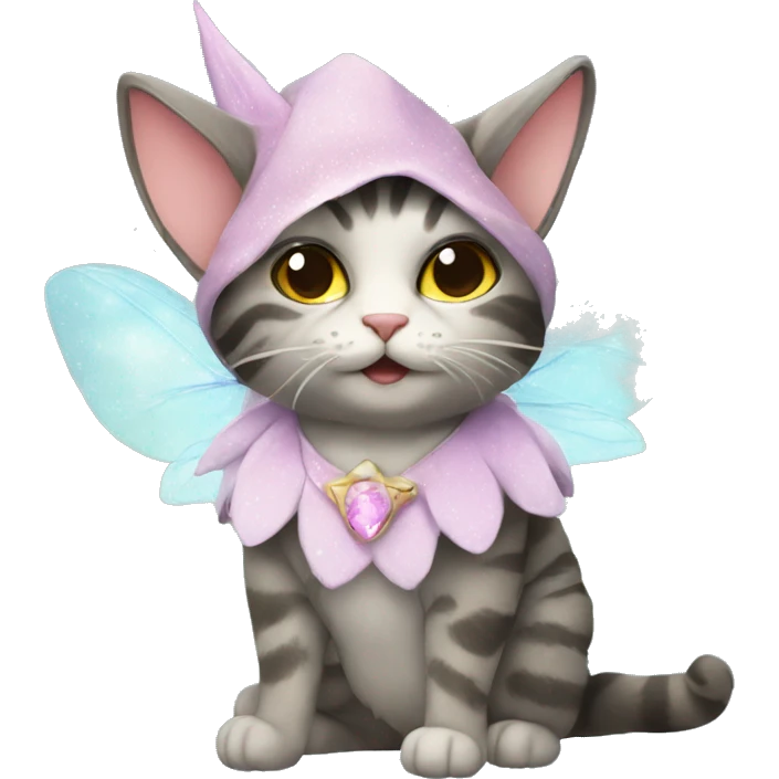 a cat in a fairy costume emoji