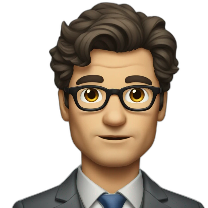 portrait of clark kent with great hair emoji
