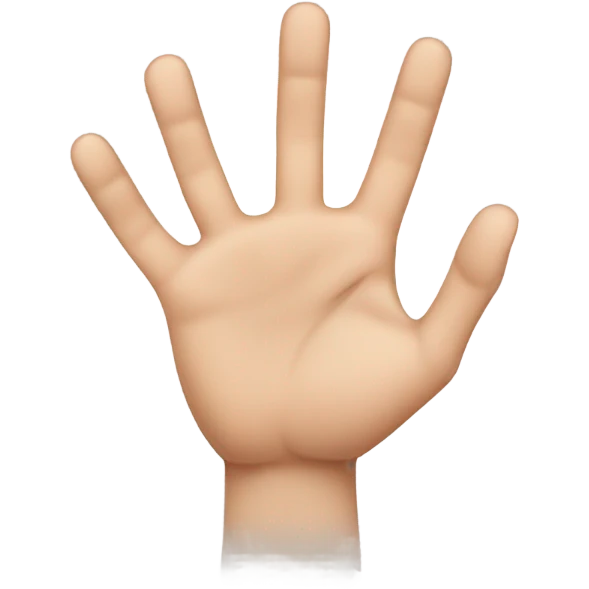 hand with 3 fingers up(thumb, index and pinky) and 2 fingers down(middle, ring) emoji