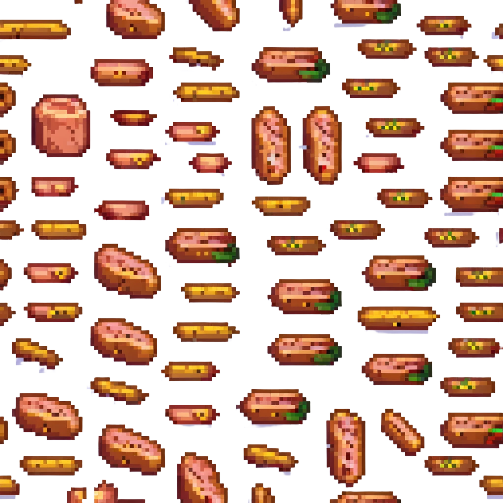 slices of bologna sausage, pixel art, no background emoji