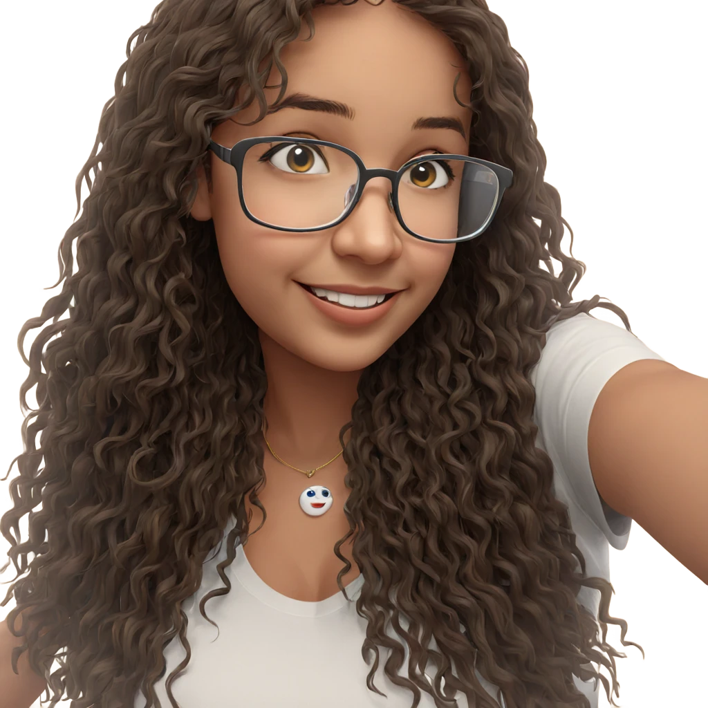 smiling girl with glasses emoji