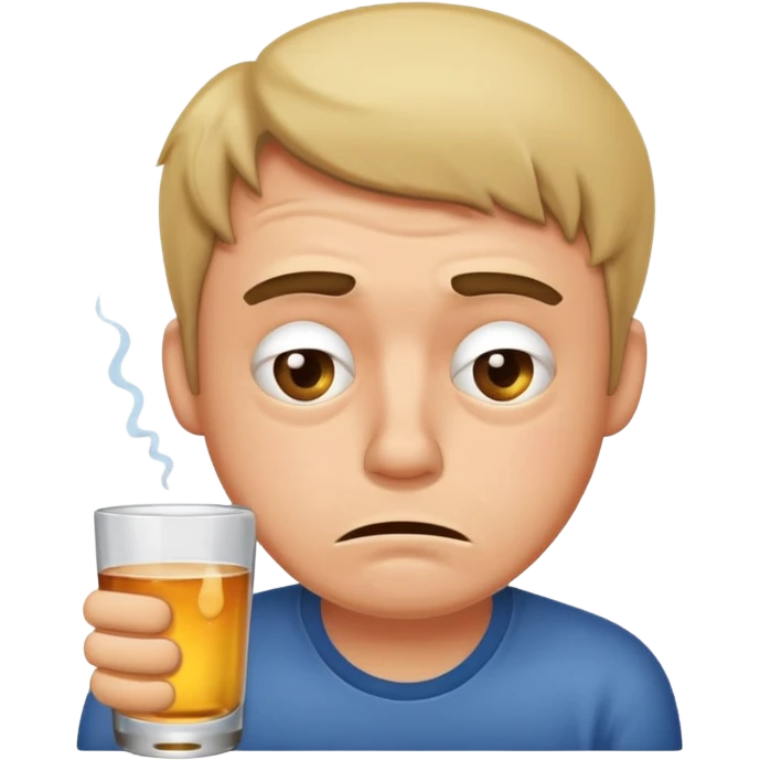 drunk guy looking embarrassed emoji