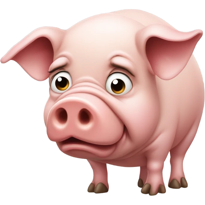 Sad pig emoji