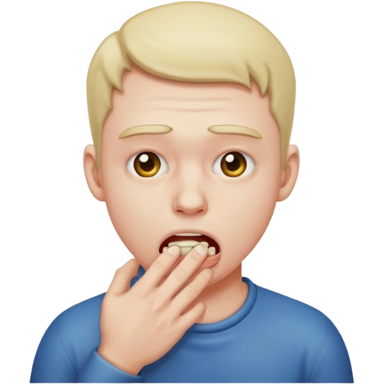 Guy choking himself  emoji