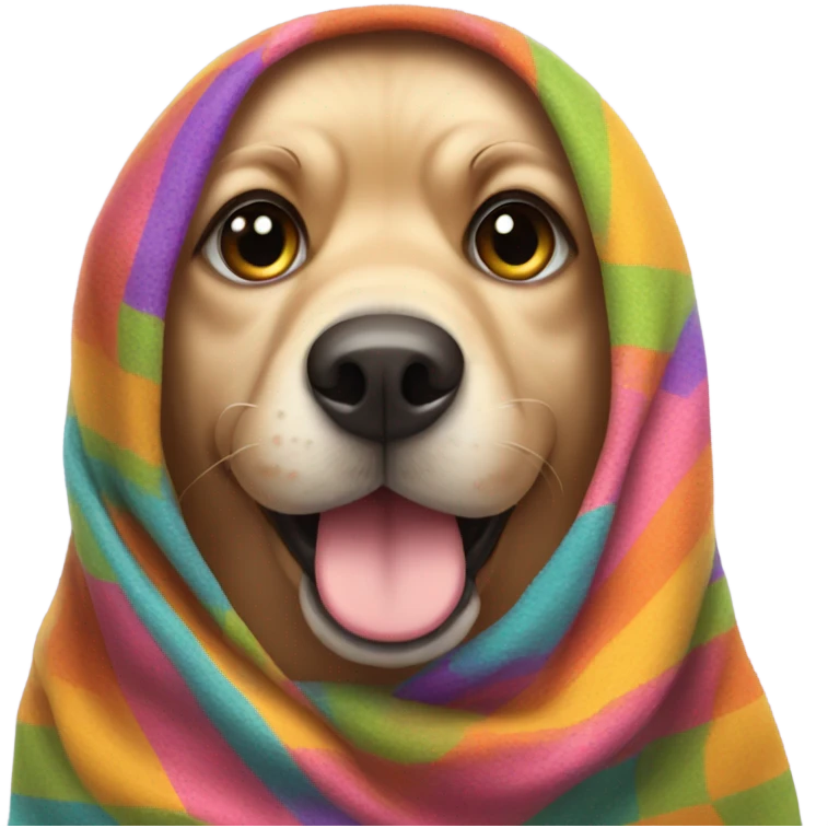 dog peaking under a blanket emoji
