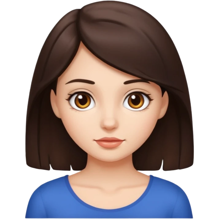 Beautiful brunette girl  emoji