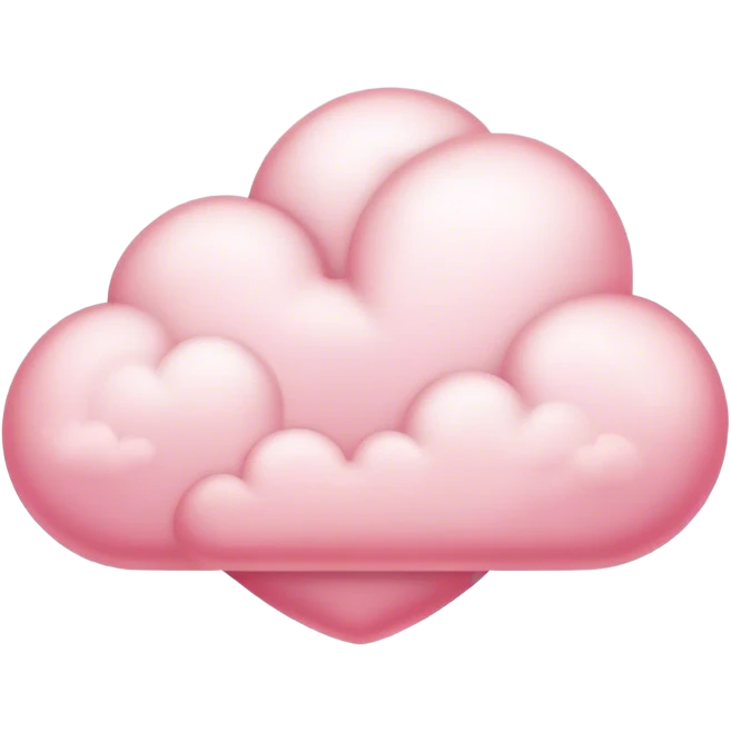 pink heart + cloud emoji