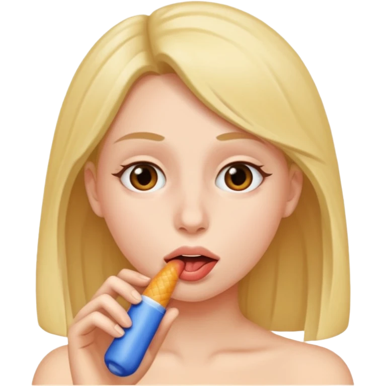 A sexy young woman sucking penis emoji