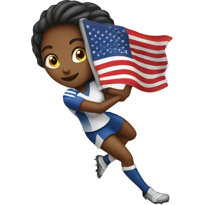 woman playing flag football emoji