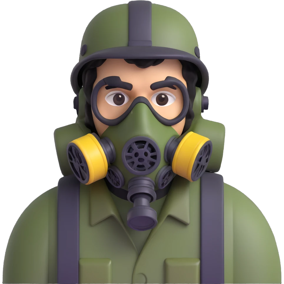 pablo escobar wearing a gas mask emoji
