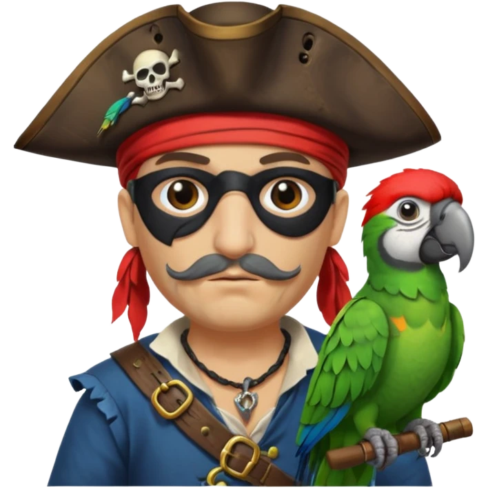 pirate and parrot emoji