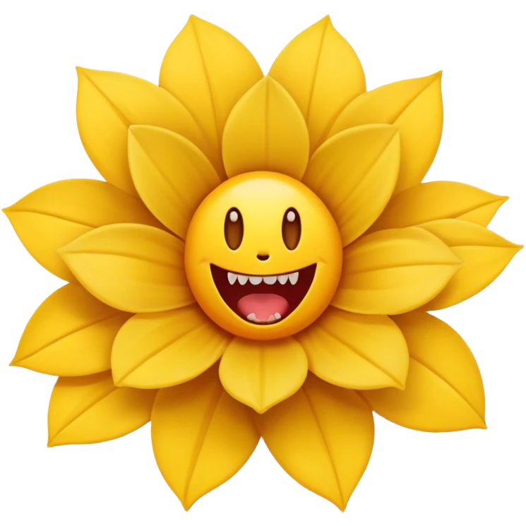flower with scary theeth but no face emoji