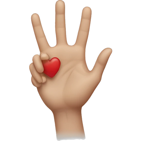 Hand heart emoji