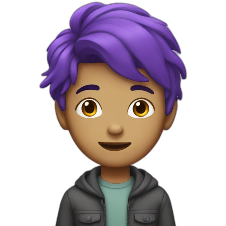 boy with purple hair emoji