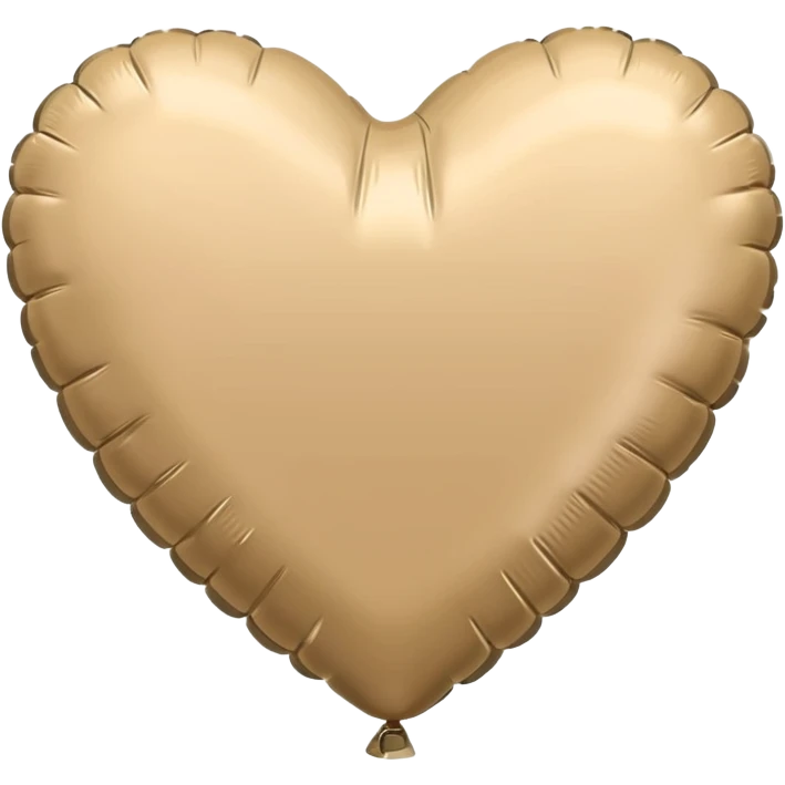 Foil balloon beige heart  emoji