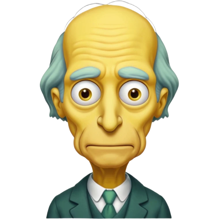 Mr. Burns, simpson, yellow skin tone, very very very long nose. complete yellow emoji