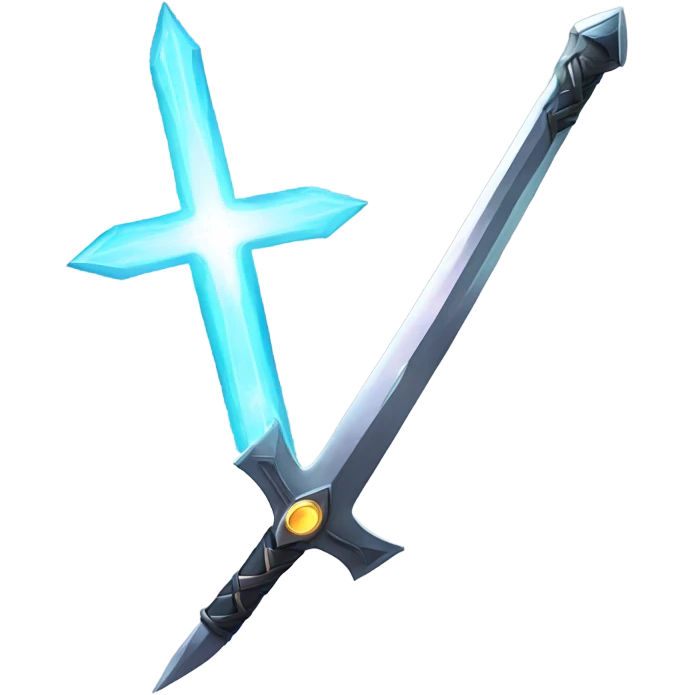 space cross sword-with-ray-blade emoji