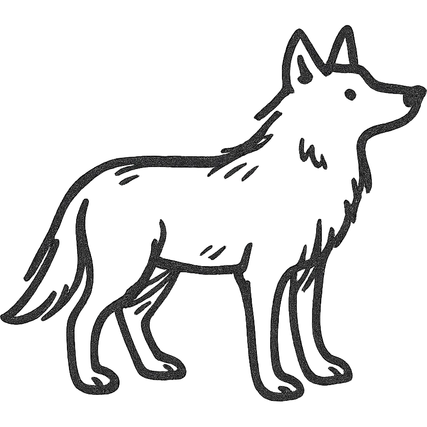 A wolf emoji