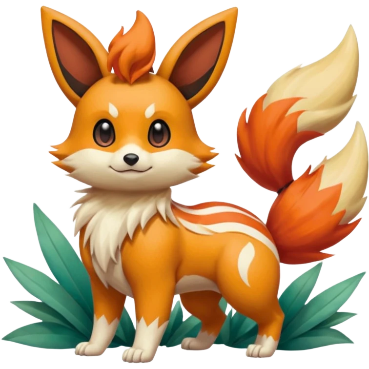 Meloetta-Flareon-Growlithe-Furret-Linoone-Eevee-Pokémon-Fakémon-creature emoji