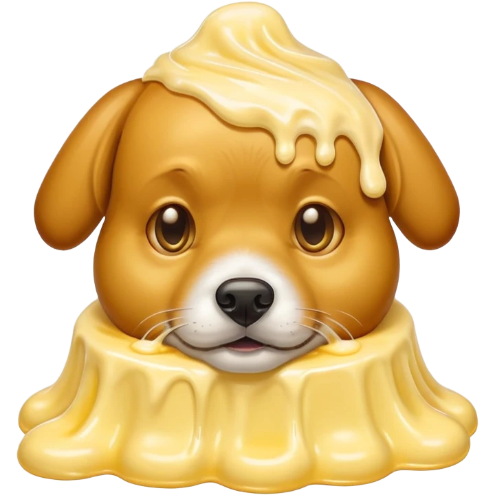 Dog with the butter on him emoji