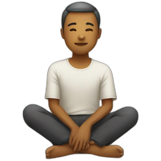 Human sitting calmly emoji