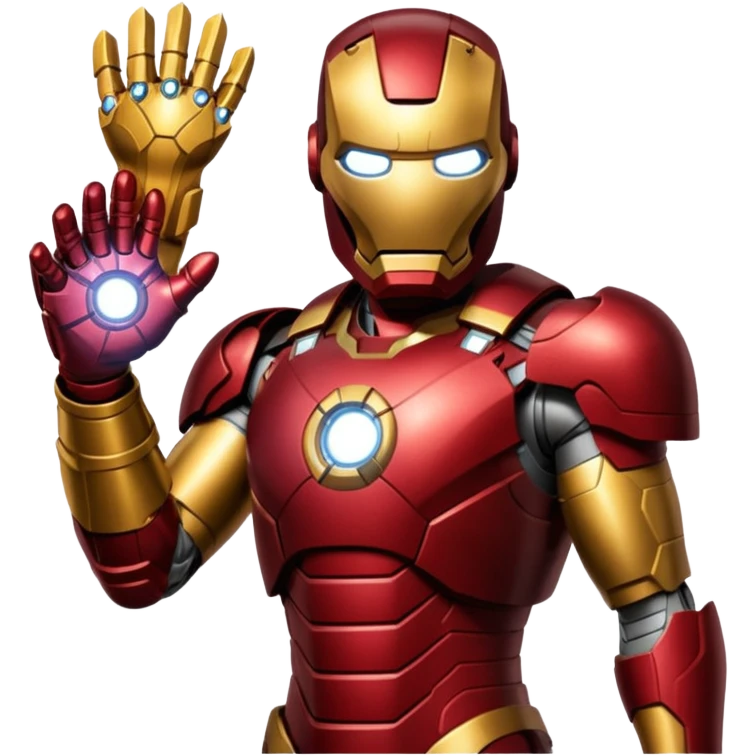 create an ironman with the infinity gauntlet emoji emoji