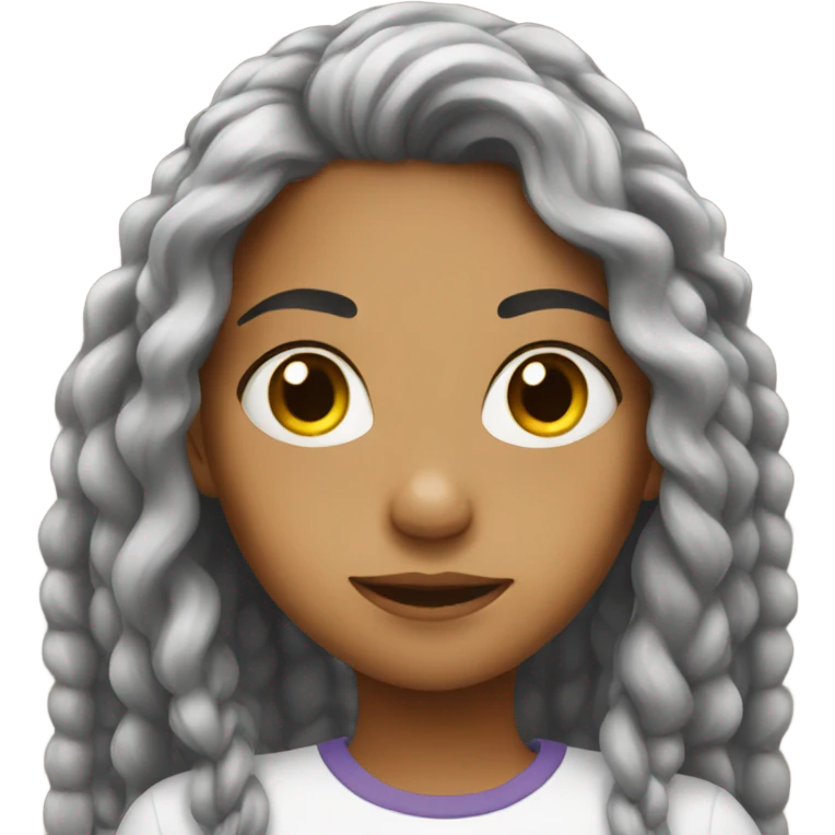 Girl With locks  emoji