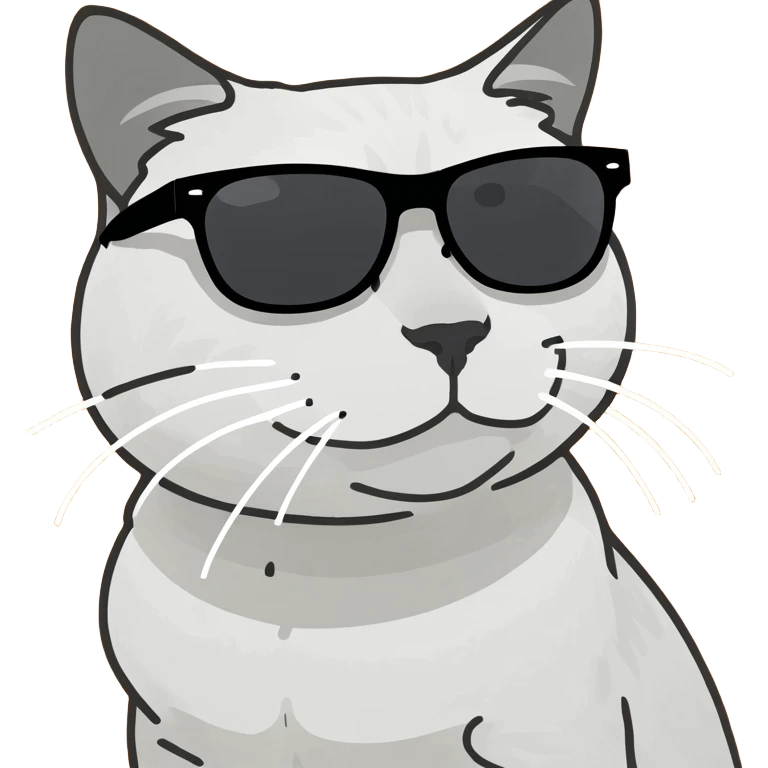 Cat with sunglasses emoji