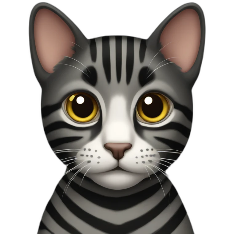 black stripy cat emoji
