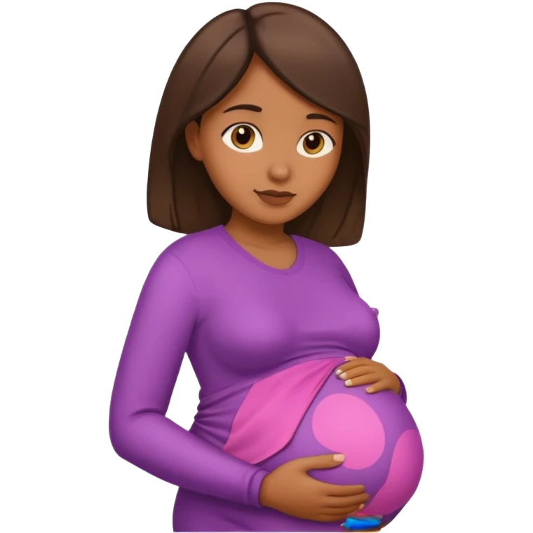 pregnant woman  medium brown skinemoji emoji