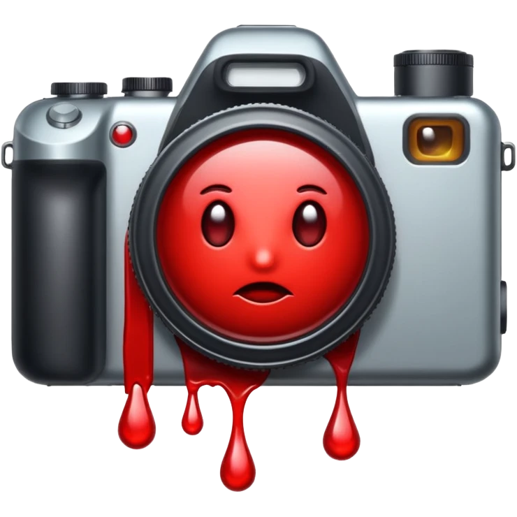 camera full of blood drops emoji