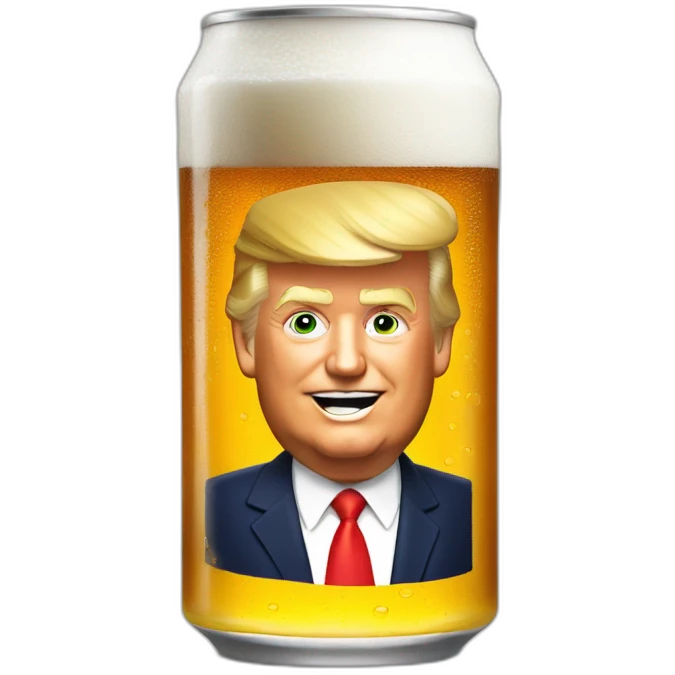 Donald trump drik beer emoji