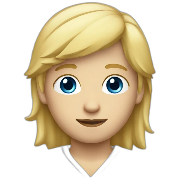Garçon blond au yeux bleu emoji