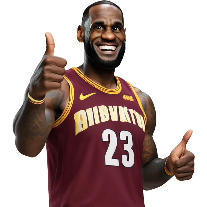lebron james giving a thumbs up emoji