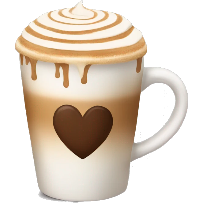 cappucino heart emoji emoji
