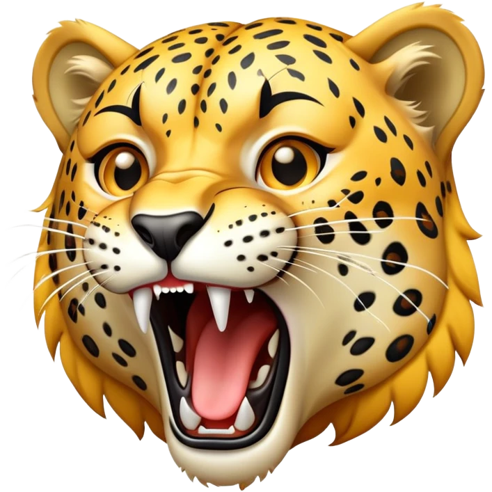 Leapord screaming emoji