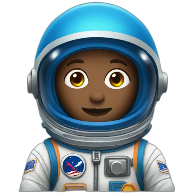 Space explorer with blue spacesuit emoji