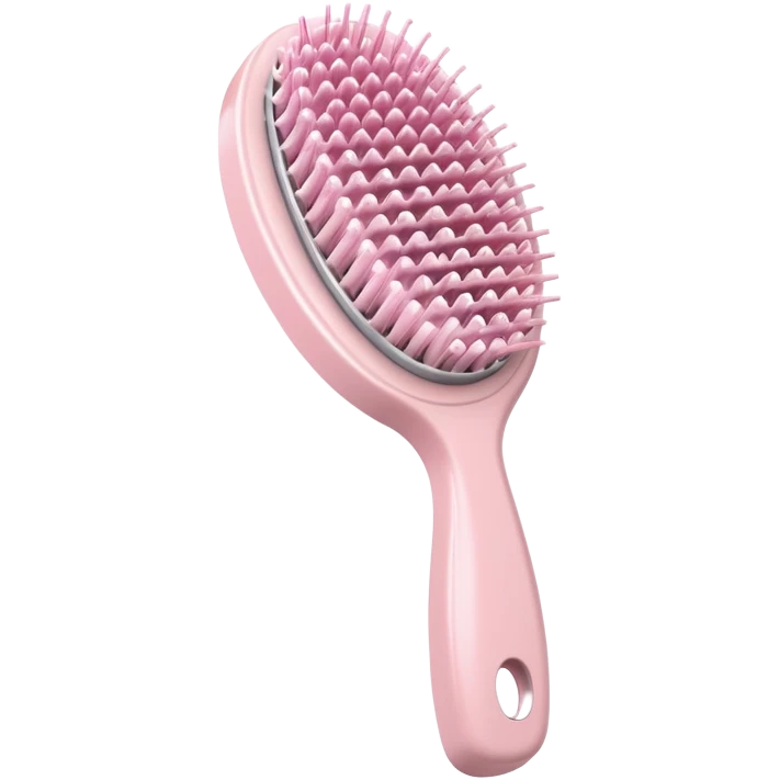 Pale pink oval hairbrush emoji