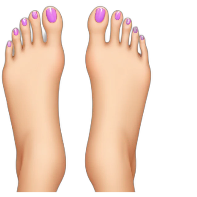 Feet with nail claws emoji