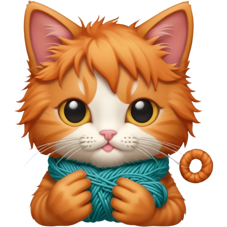 kittens knitting  emoji