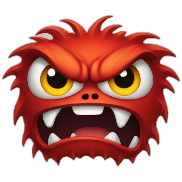 Red monster angry emoji
