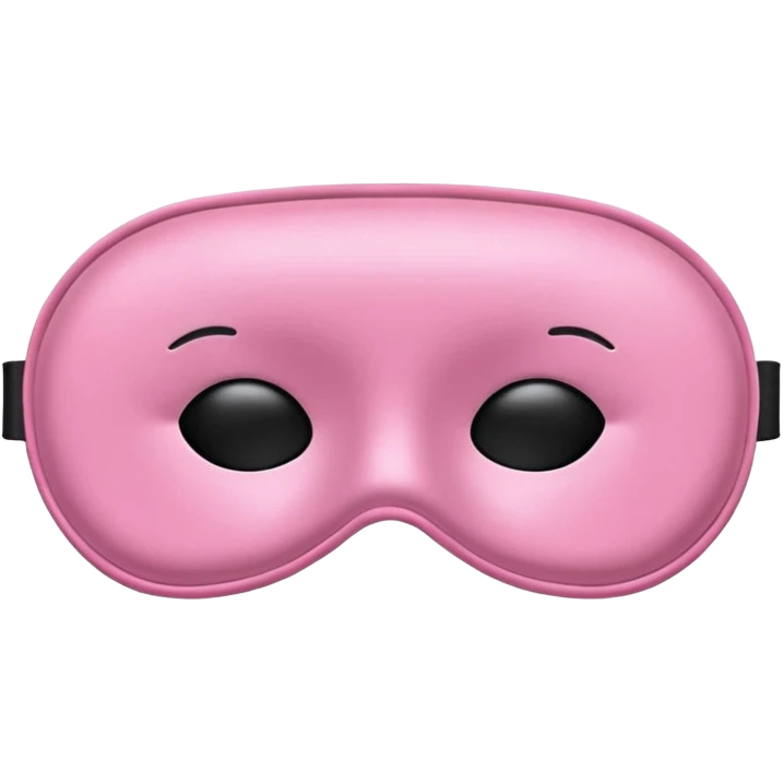 isolated girly silky sleep mask  emoji