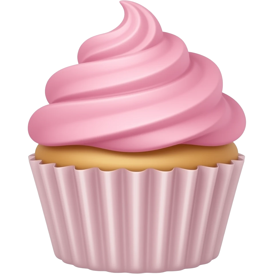 Cupcake with pink icing emoji
