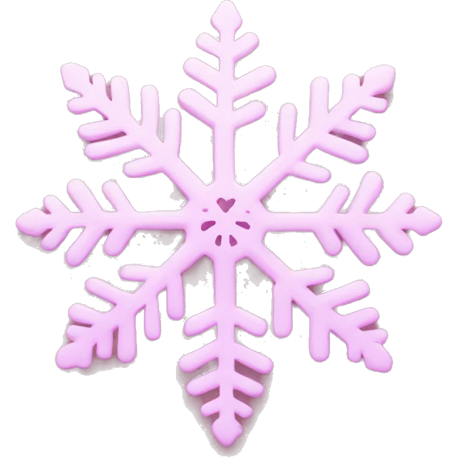 pastel pink snowflake  emoji