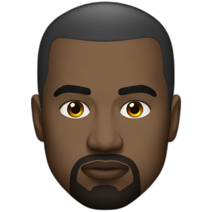 kanye west looking dead serious emoji