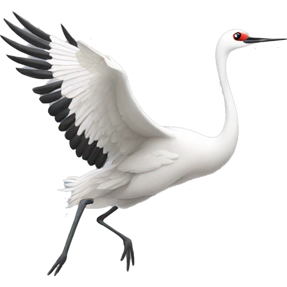 Japanese crane flying emoji
