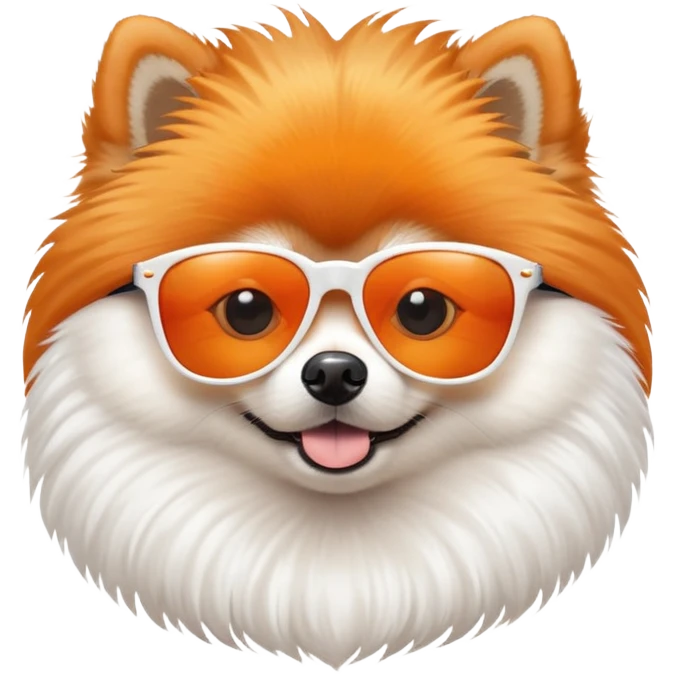 pomeranian in cool sunglasses emoji